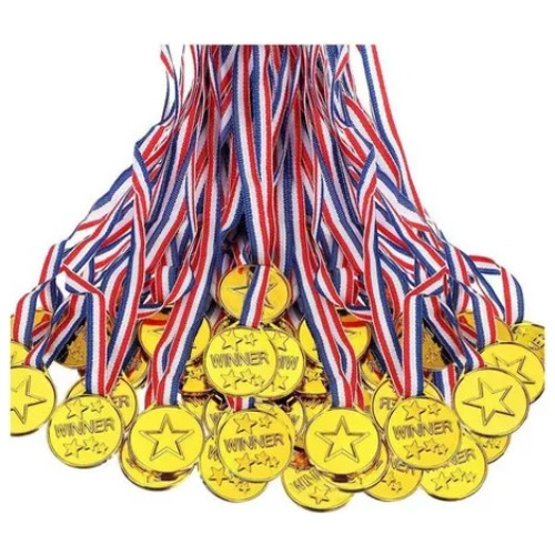 Medallas De Plástico Para Niños De 100 Piezas, Ganador Del P