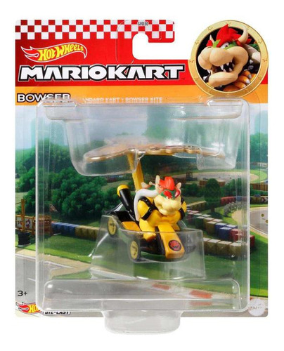 Hot Wheels Bowser With Standard Kart And Bowser Kite
