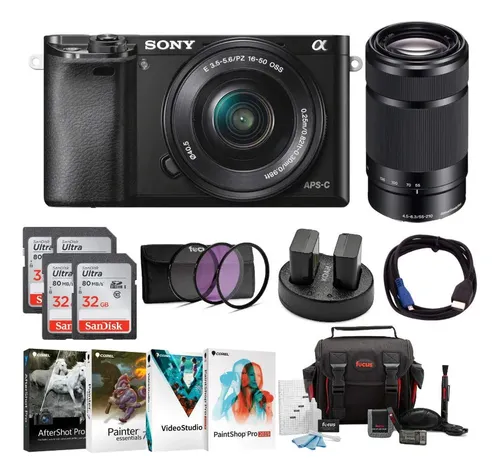Kit De Câmera Sony Alpha A6000 Sem Espelho De 16-50 Mm E 55