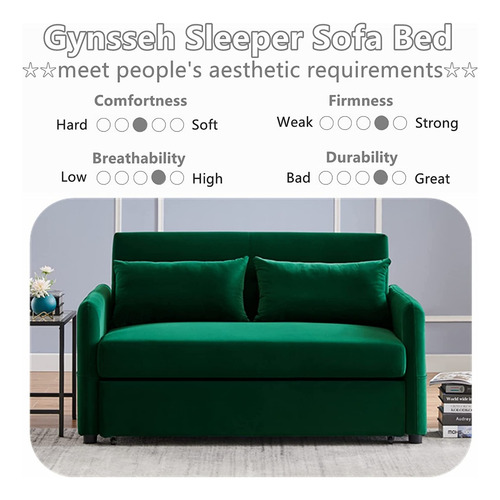 Sofa Cama Convertible 3 En 1 Color Verdef Marca Gynsseh