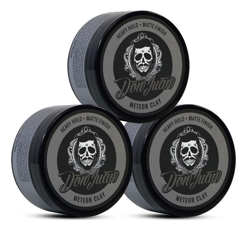 Pomada De Argila Don Juan Meteor Matte 120 Ml, Pacote Com 3