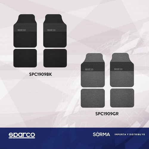 Imagen 7 de 10 de Cubre Alfombra Auto Sparco Padova 4 P Talonera Pvc