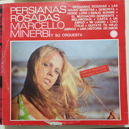 Vinilo Marcello Minerbi Orquesta Persianas Rosadas O2