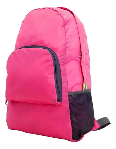 Mochila dobrável dobrável Unex cor fúcsia 20L