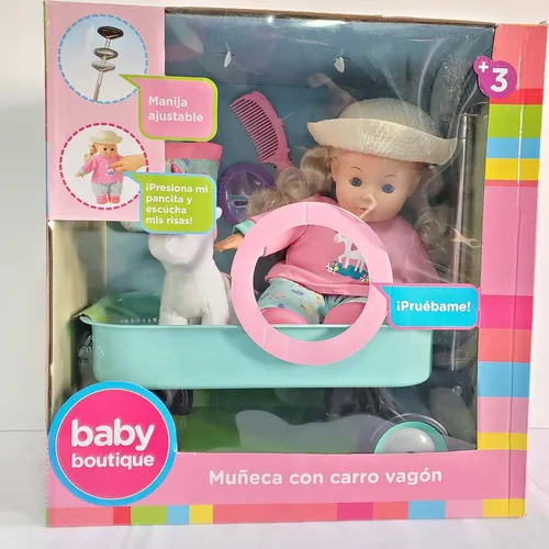 Mu eca Baby Boutique Con Carro Vagon Y Pony Env o gratis