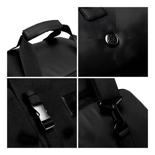 Mochila y maleta Nordk On The Road 2 en 1, 36 litros, color negro, diseño de tela lisa