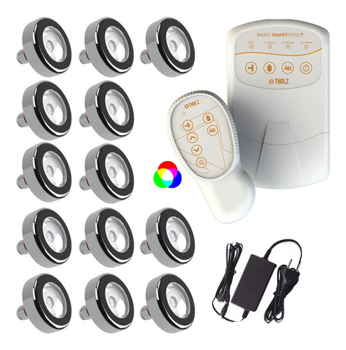 13 Leds Premium Tholz Inox 316 De 6w Basic Smart Pool