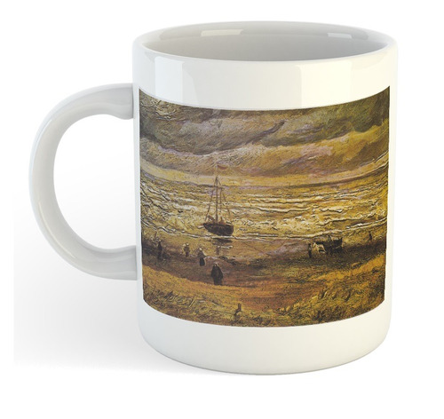 Taza De Plastico Vincent Van Gogh Barco Mar Pintor Famoso