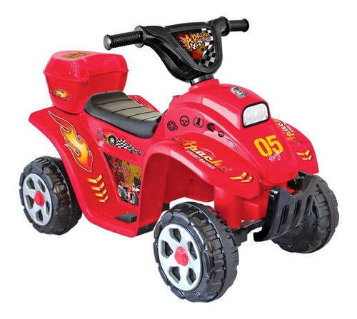 Moto Eléctrica Infantil Cuatrimoto Apache Racing 6v Gr Envio Color Rojo