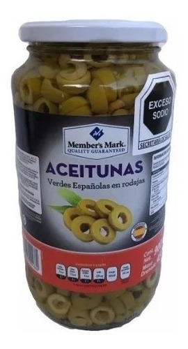 Aceitunas Verdes Member's Mark Españolas En Rodajas 900 Gr