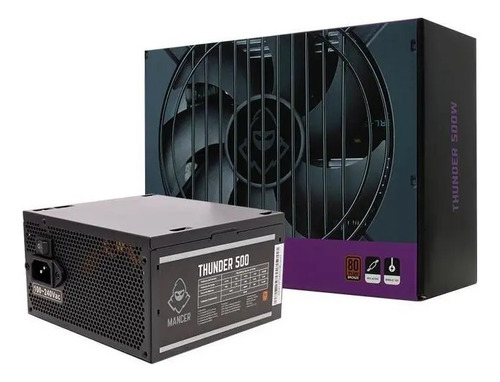 Fonte Mancer Thunder 500w Bronze 80 Plus, Mcr-thr500-bl01 Cor Preto
