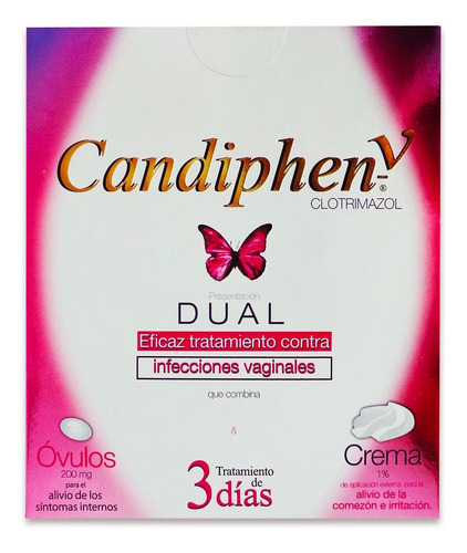 Clotrimazol Candiphen V Dual 3 Óvulos+crema 10 Gr