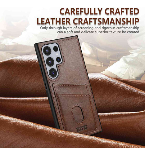 Funda De Piel Sintética Con Ranura Para Tarjetas Para Samsung Galaxy S20 S21 S22 S23 S24 S25 Plus Ultra S20fe S21fe S23fe S24fe S25edge
