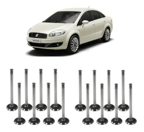 Válvulas Admissão / Escape Fiat Linea 1.9 16v Lx Hlx 09 À 11
