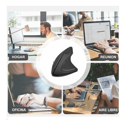 Mouse Vertical Inalámbrico Batería Incluida 3.600 Dpi Optico
