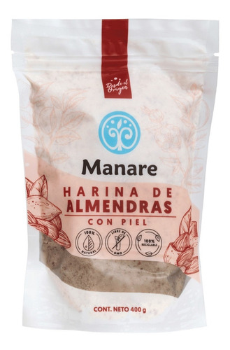 Harina Almendras Con Piel 400g - Manare
