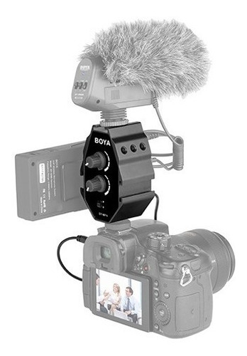 Imagen 5 de 9 de Mixer Audio Mezclador Adaptador P/ Microfono Boya By-mp4