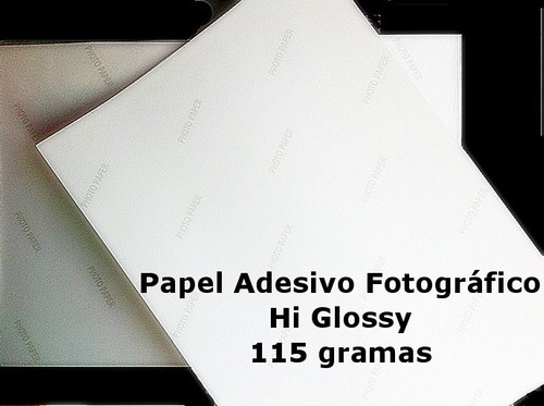 Papel Adesivo Fotográfico A3 Hi Glossy Prova Dágua 100 Fls