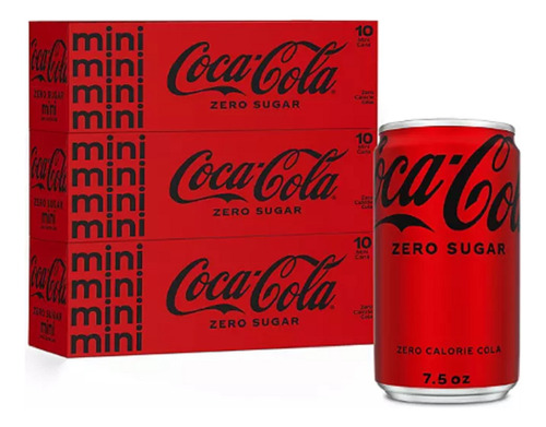 Pack 30 Mini Refrescos Coca Cola Zero 222ml Importado