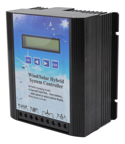 Controlador Solar Eólico 24v-48v Sistema Pwm Pantalla Lcd