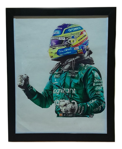 Dibujo Fernando Alonso Fórmula 1