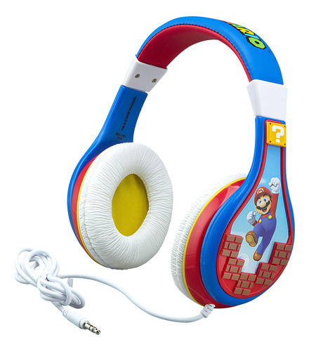 Ekids Super Mario - Auriculares Para Nios, Diadema Ajustable