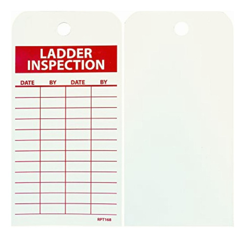 Nmc Rpt168 Accident Prevention Tag, Ladder Inspection, 3