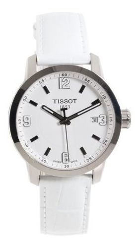 Reloj Deportivo Tissot Womens Prc 200 De Cuero Blanco Con