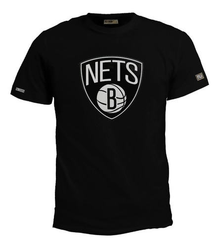 Camiseta Estampada Brooklyn Nets Logo Basquet Hombre Bto