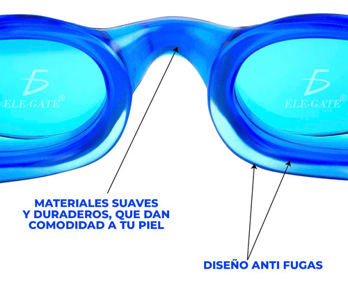 Gafas de natación color celeste Ele-Gate DEP.37.3