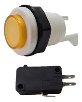 Comprar Botón Amarillo Para Maquinita O Rockola Con Microswitch