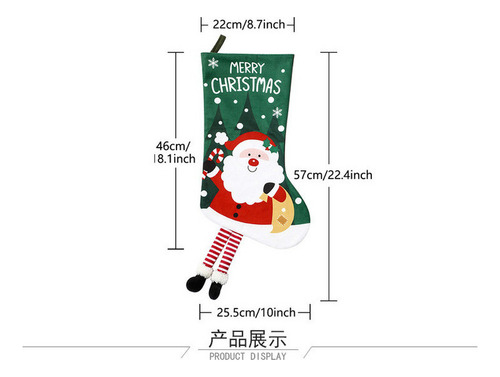 Adornos Colgantes De Calcetín Navideño 4 Piezas