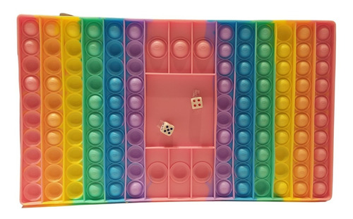 Pop It Gigante Tablero Juego Con Dados 30 X 19 Cm Arcoiris 