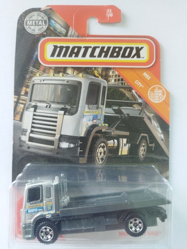 Matchbox Mbx Flatbed King Trailer Cargo Plataforma 25/100