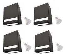 Comprar Aplique Pared Exterior Unidireccional Pack X4 + Lamparas Led