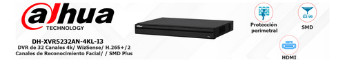 Dahua Xvr5232an-4kl-i3 Dvr 32 Canales 4k 8mp Wizsense Con Ia