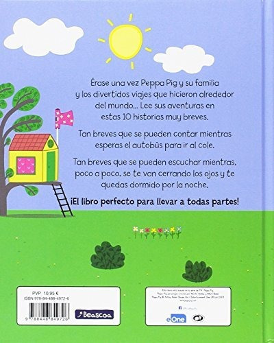 10 Cuentos De Aventuras Para Leer En 1 Minuto (un Cuento De Peppa Pig), De Hasbro. Editorial Beascoa, Tapa Dura En Español