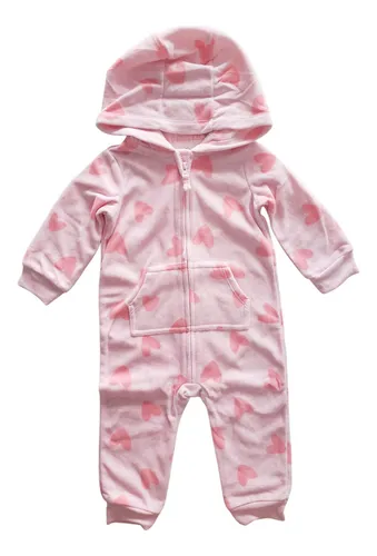 Enterito Astronauta Micropolar Carters Rosa Corazones 12m Rosa 12 Meses