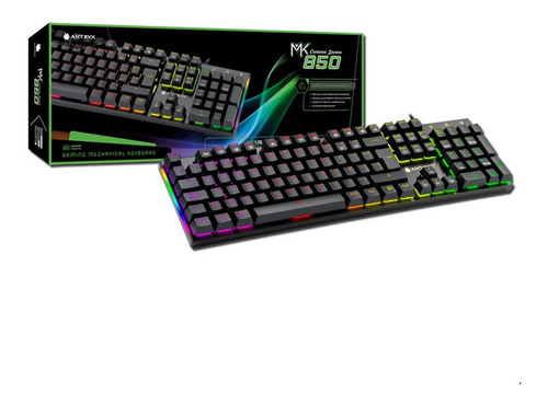 Teclado Gamer Mecánico Antryx Mk850 Chrome Storm Rgb