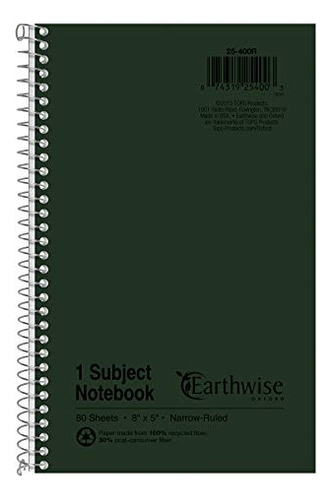 Cuaderno De Un Solo Alambre, Reciclado, Tamaño 8x5, 1 ...