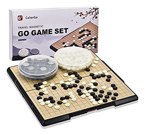 Juego De Mesa Colorgo 19x19 Go Con Tablero De Viaje Plegable