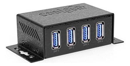Mini Concentrador Coolgear De 4 Puertos Con Alimentación Usb