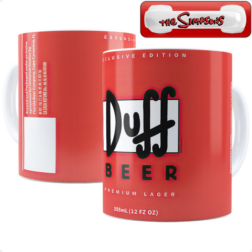 Caneca Personalizada Cerveja Duff Simpsons Estampa Total