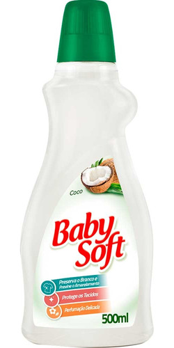 Lava Roupa Liquido Baby Soft Coco 500ml Kit C/8