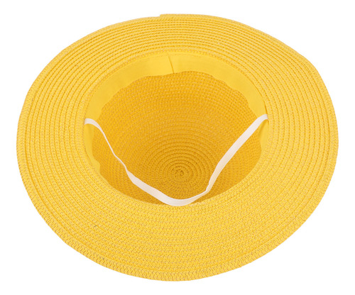 Sombrero De Paja Para El Sol, De Ala Ancha, Tejido Ligero, P
