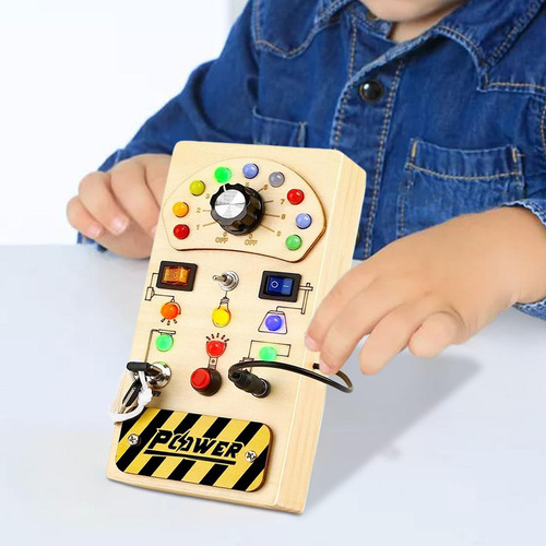 Led Busy Board Tablero Sensorial De Madera Led Para Niños
