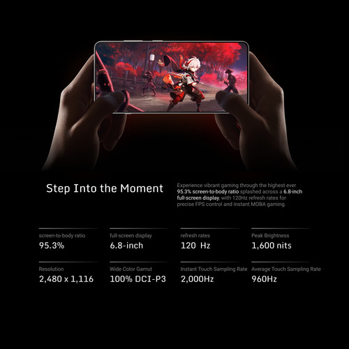 Smartphone Gaming Redmagic 10 Air 5g 12gb/256gb Snapdragon 8 Gen 3 6.8 Amoled 120hz 6000mah 80w 50mp Triple Cámara Nfc