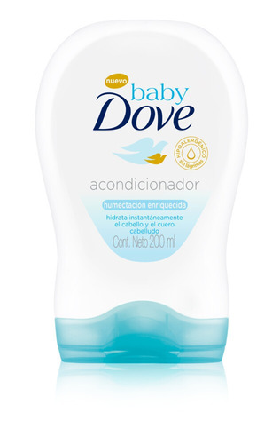 Imagen 1 de 1 de Acondicionador Baby Dove Humectación Enriquecida en botella de 200mL por 1 unidad