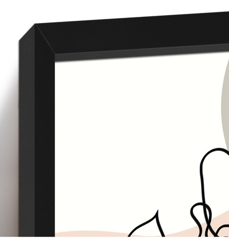 Quadros Decorativos Silhueta Casal Em Curvas P/ Quarto Casa Cor Conforme Imagem Cor Da Armação Preto