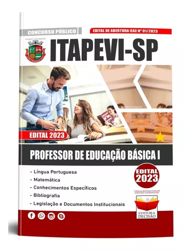 Apostila Prefeitura de Itapevi - SP 2023 - Professor de Educação